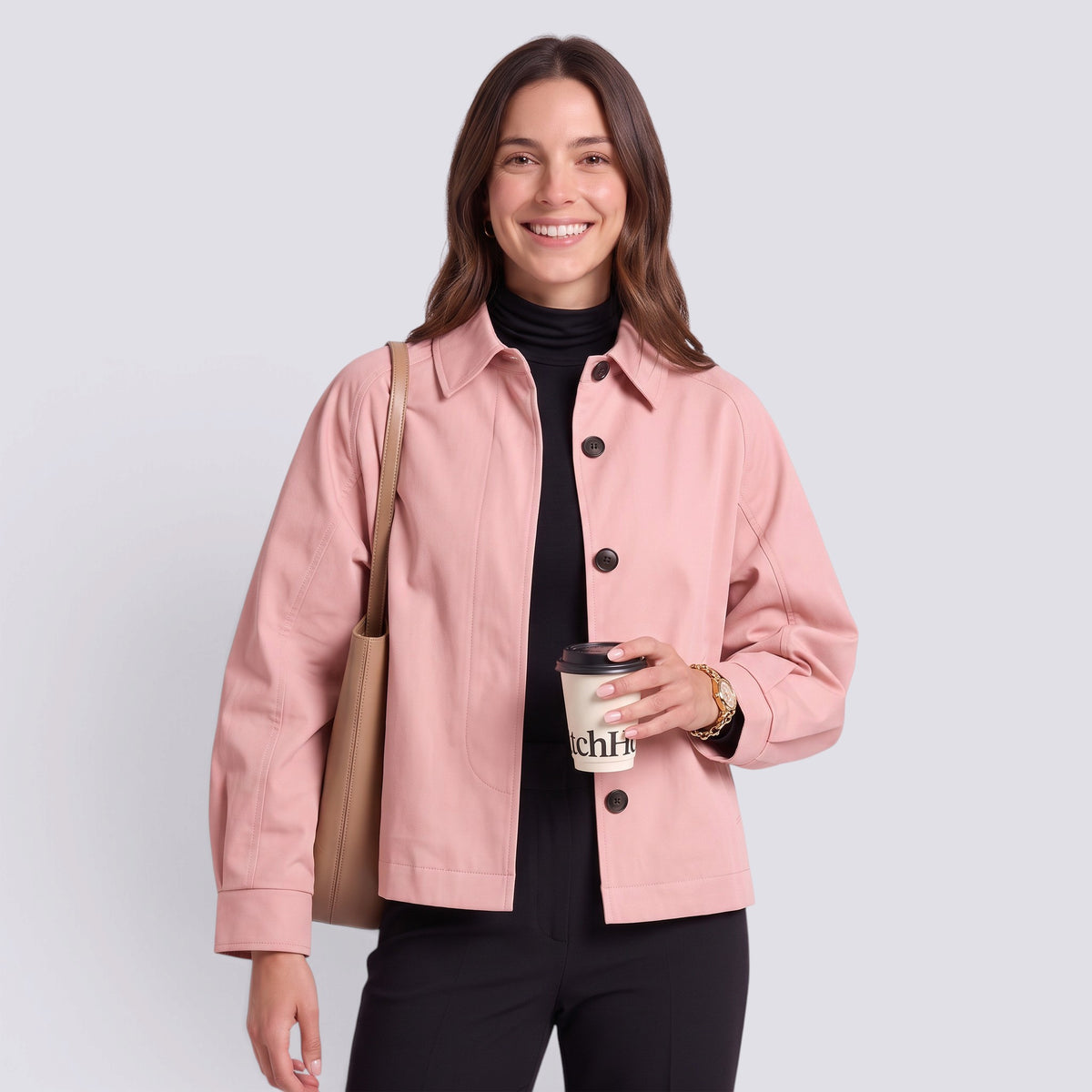 Gabardina Mujer Corte Holgado Midi