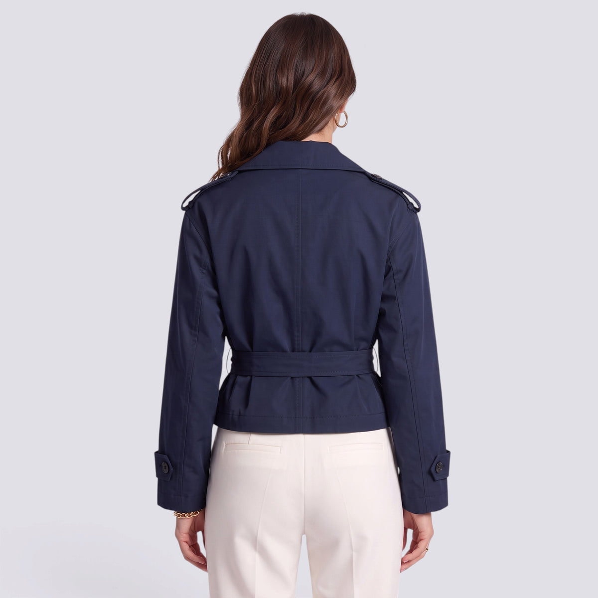 Gabardina Mujer Elegante con Cinturón