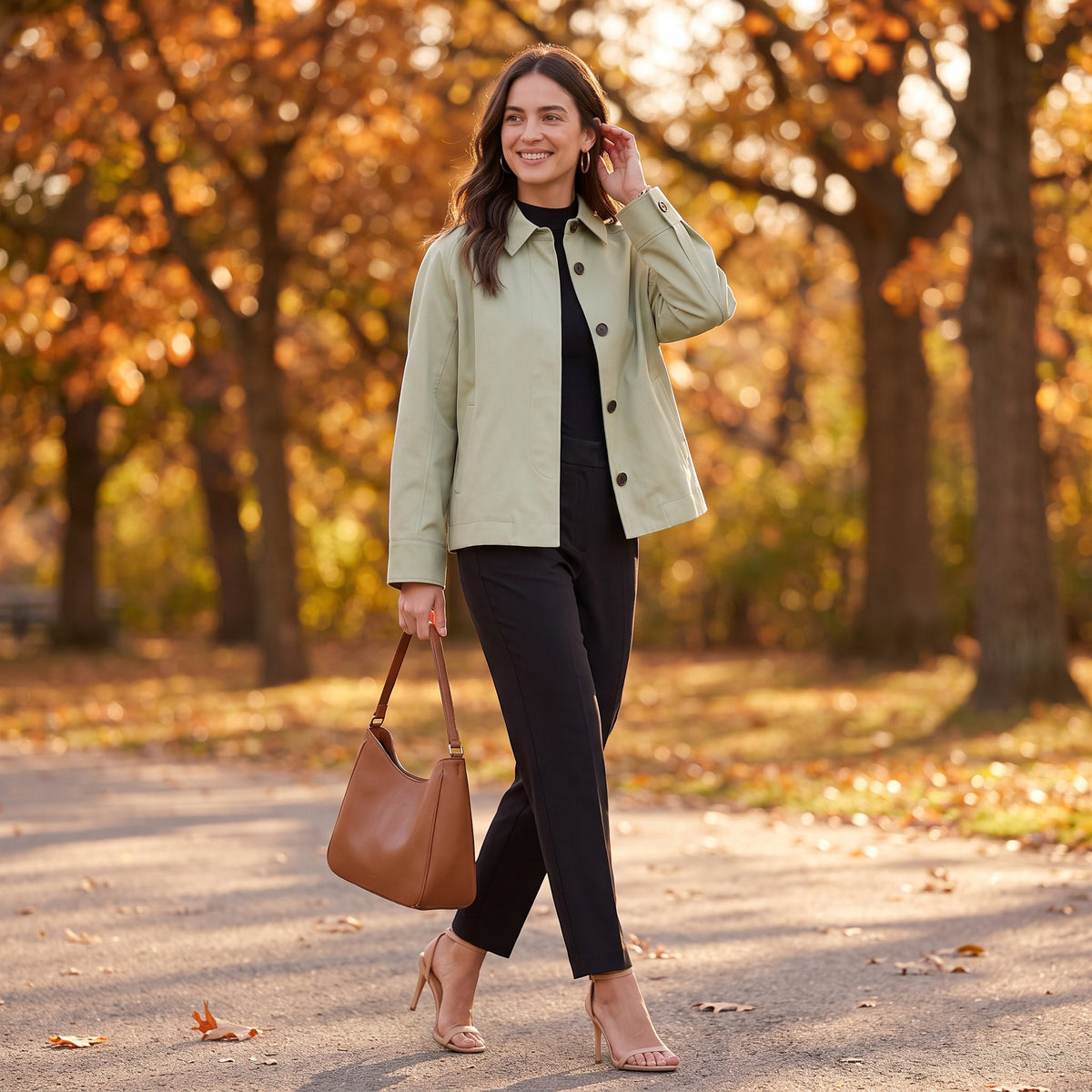 Gabardina Mujer Corte Holgado Midi