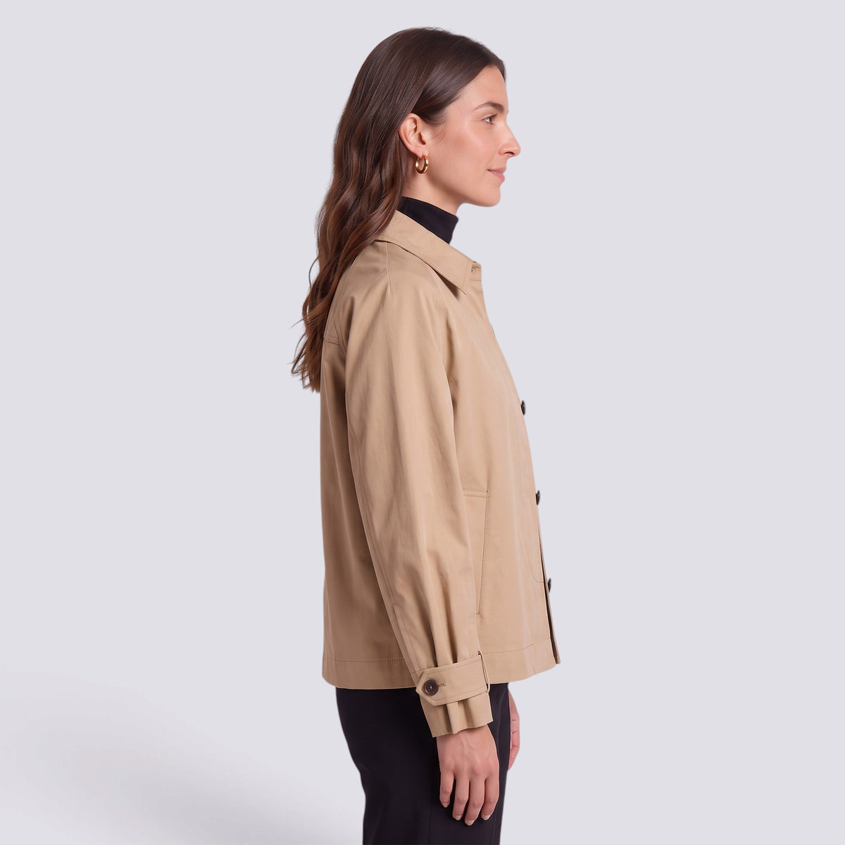 Gabardina Mujer Corte Holgado Midi