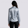 Blusa Mujer Cuello Solapa Manga Larga - Azul Back