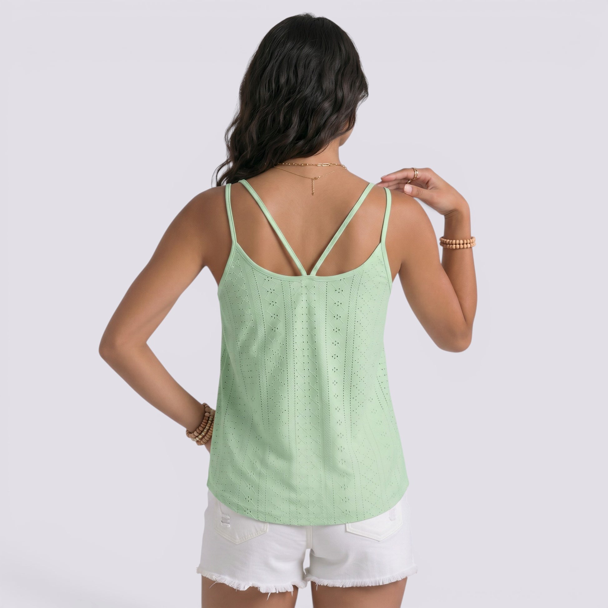 Camiseta Sin Mangas Mujer Verano Calada