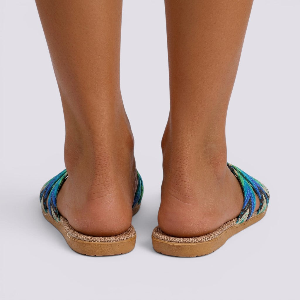 Zapatillas de Casa Mujer Lino Antideslizantes