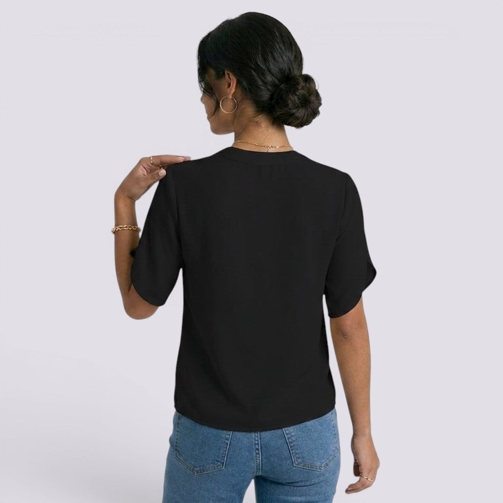 Blusa Mujer V Cuello Verano Elegante