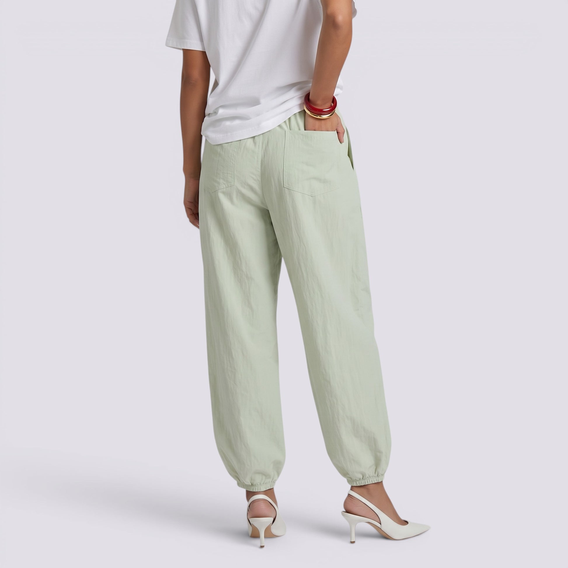 Pantalón Ancho Mujer Algodón Casual