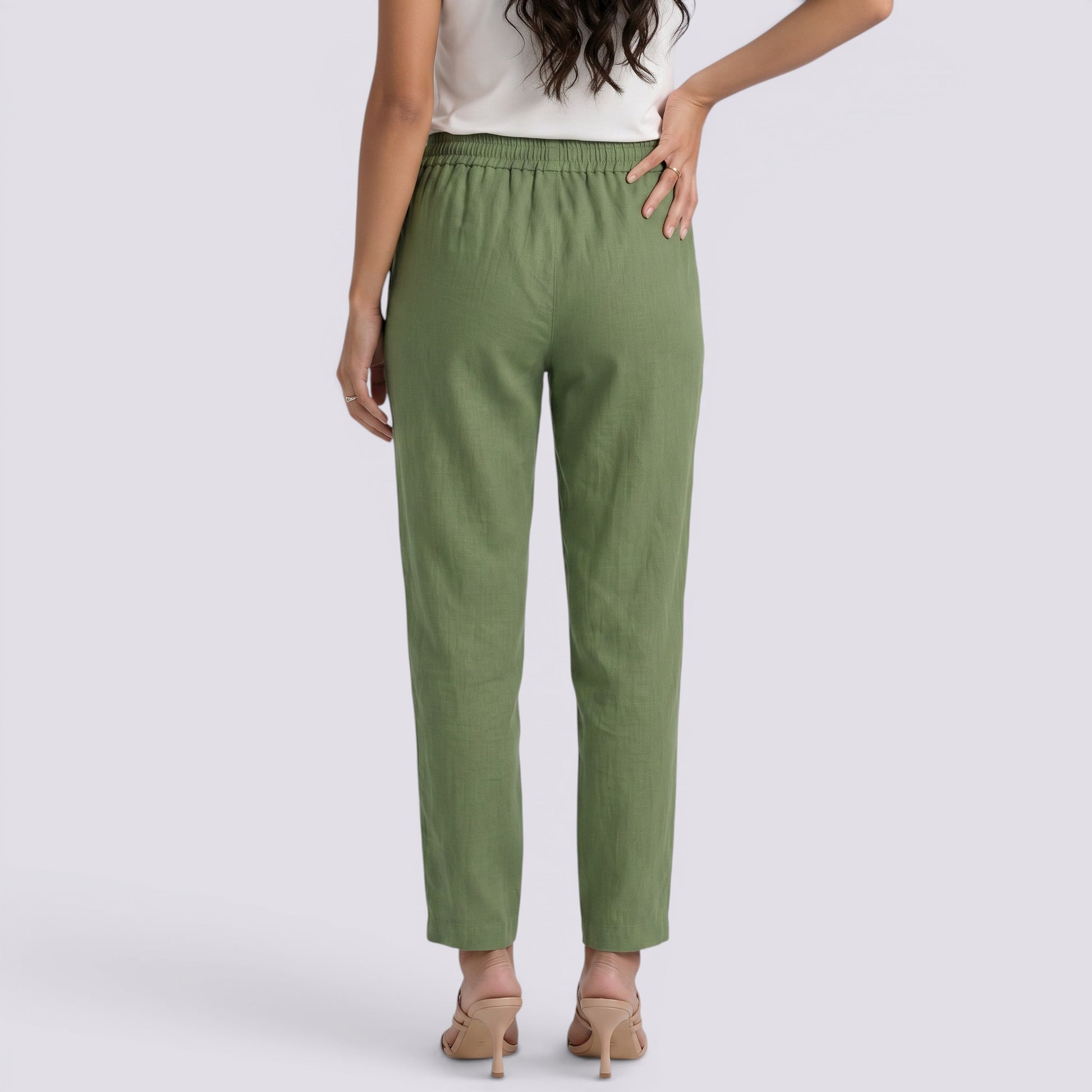 Pantalón Casual Mujer Cintura Elástica