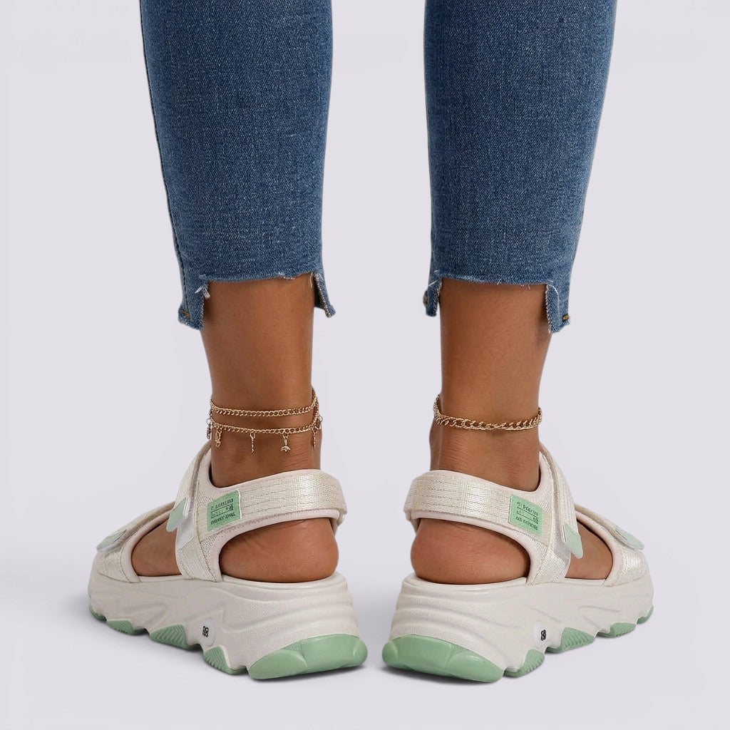 Sandalias Mujer Planas con Velcro