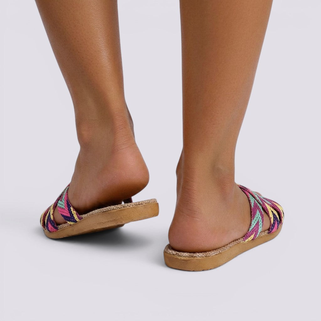 Zapatillas de Casa Mujer Lino Antideslizantes