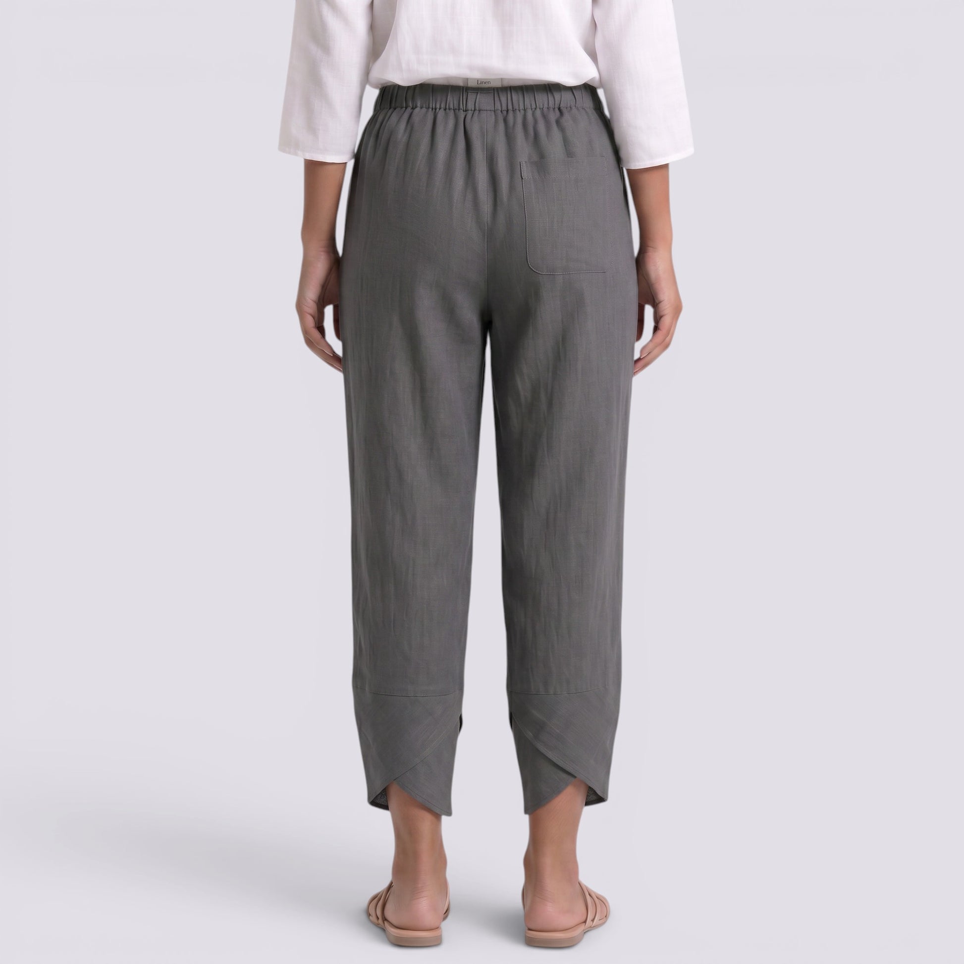 Pantalón Lino Mujer Pierna Ancha