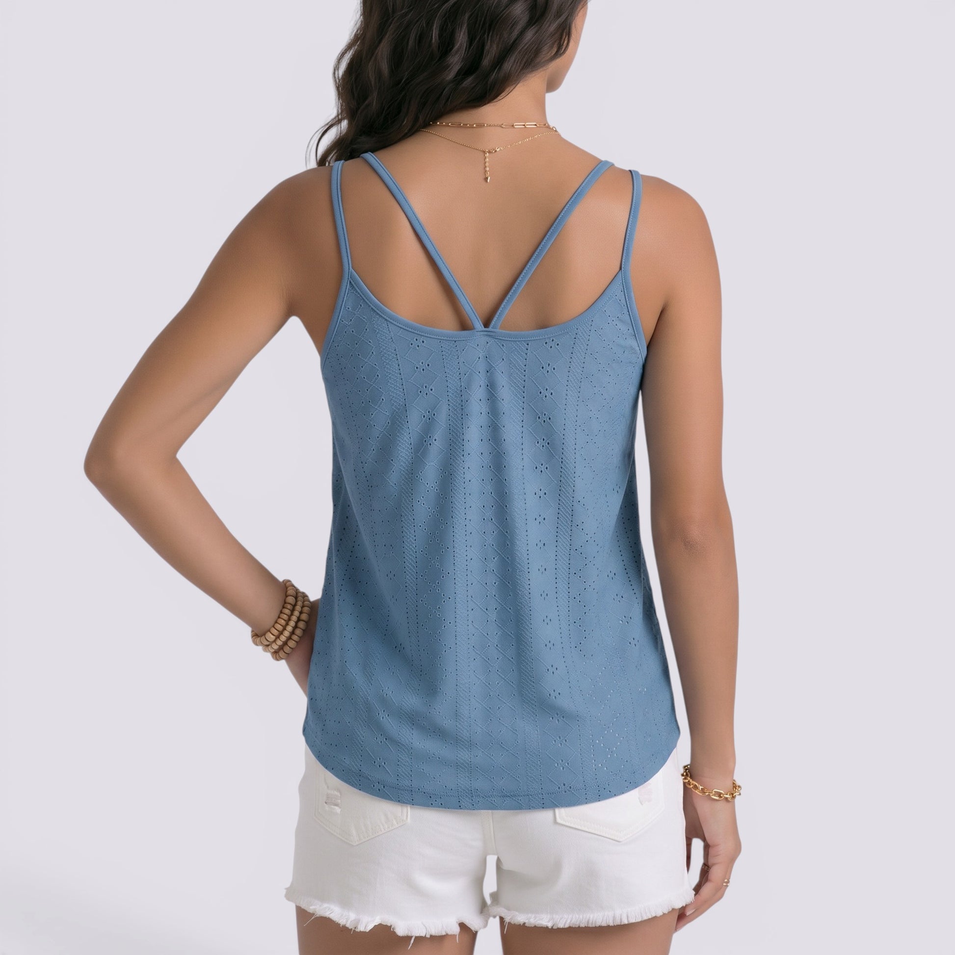 Camiseta Sin Mangas Mujer Verano Calada