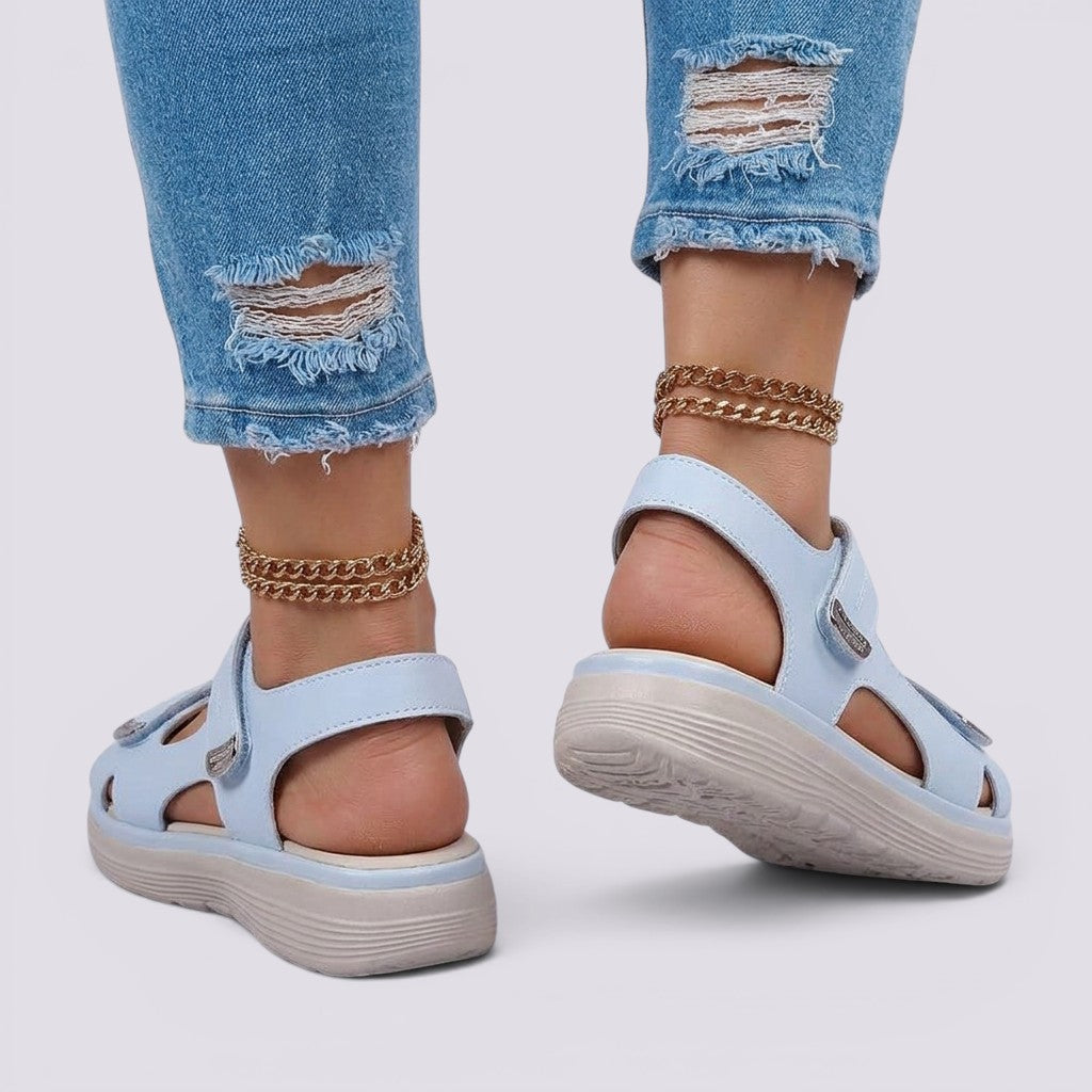 Sandalias Plataforma Mujer con Velcro