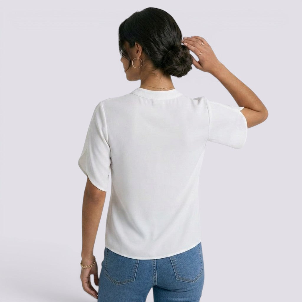 Blusa Mujer V Cuello Verano Elegante