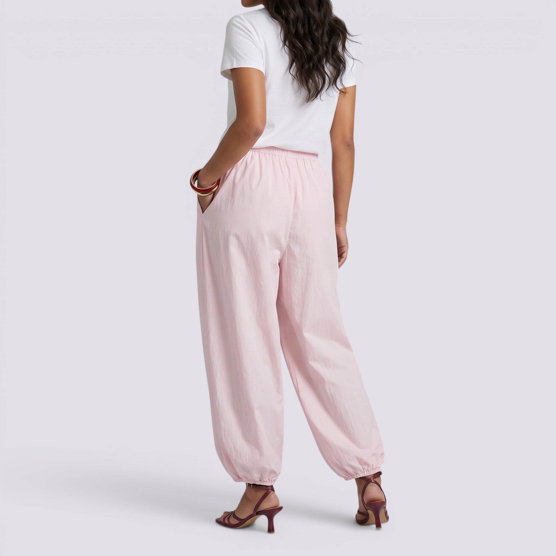 Pantalón Ancho Mujer Algodón Casual