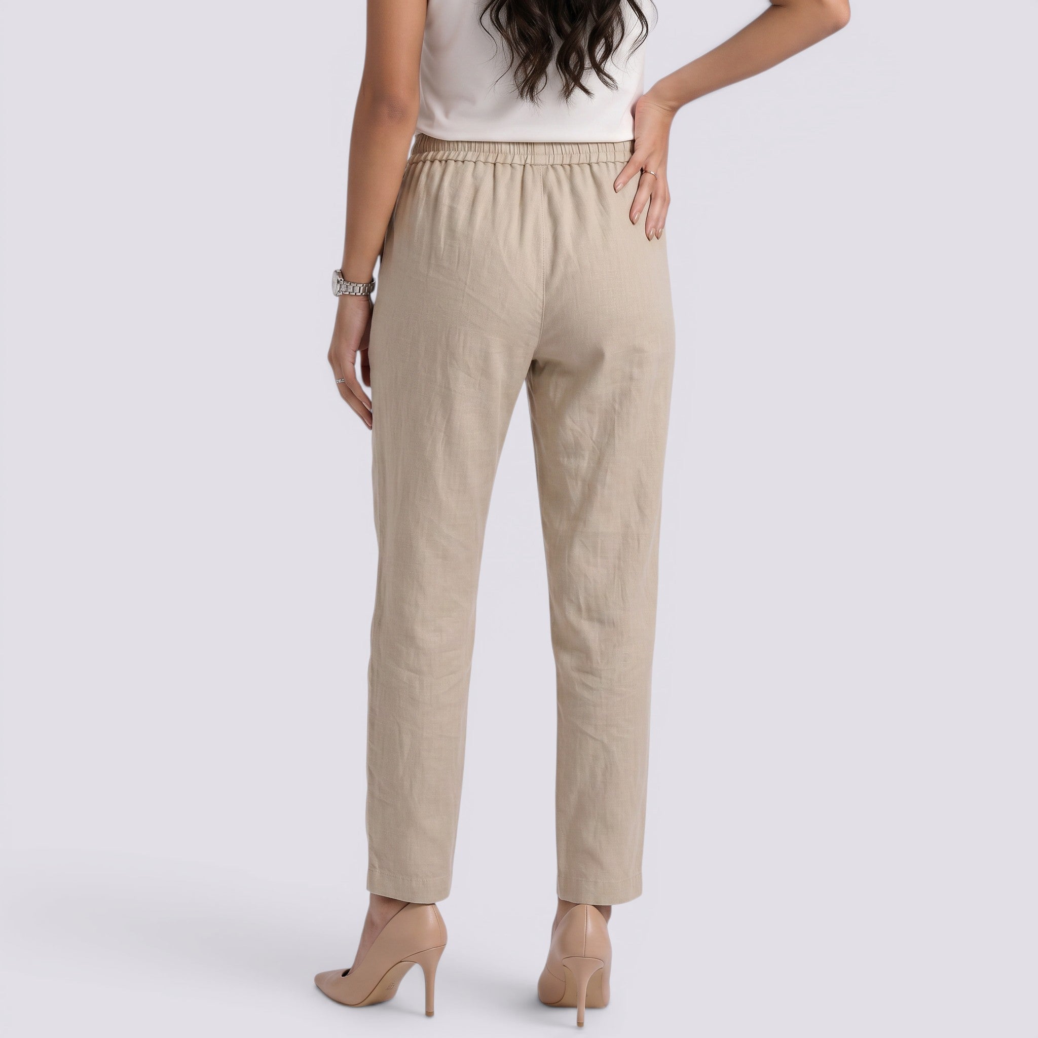 Pantalón Casual Mujer Cintura Elástica
