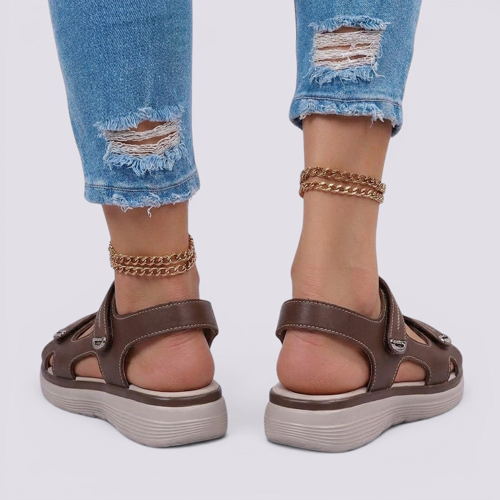 Sandalias Plataforma Mujer con Velcro