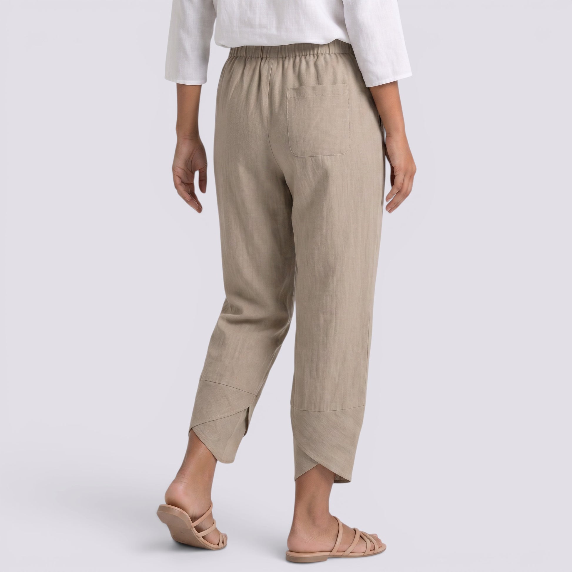 Pantalón Lino Mujer Pierna Ancha