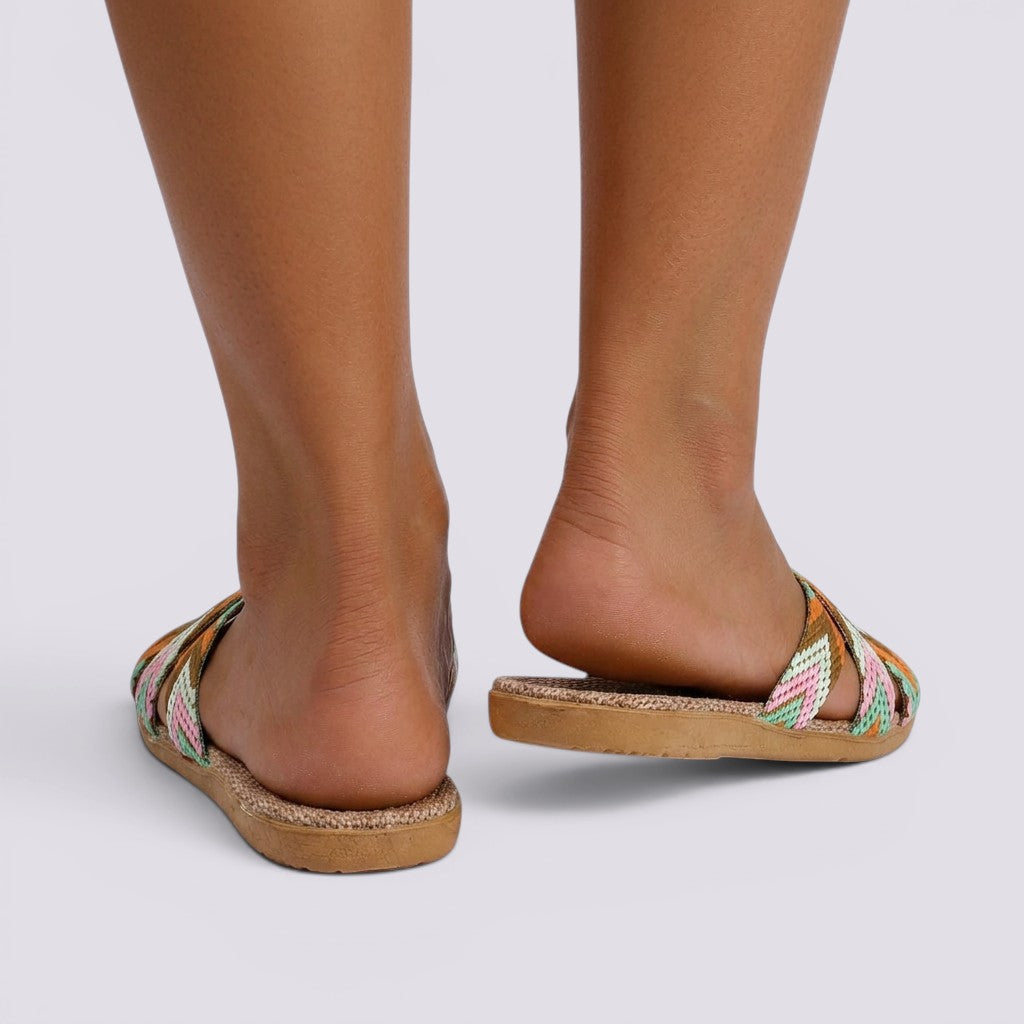 Zapatillas de Casa Mujer Lino Antideslizantes