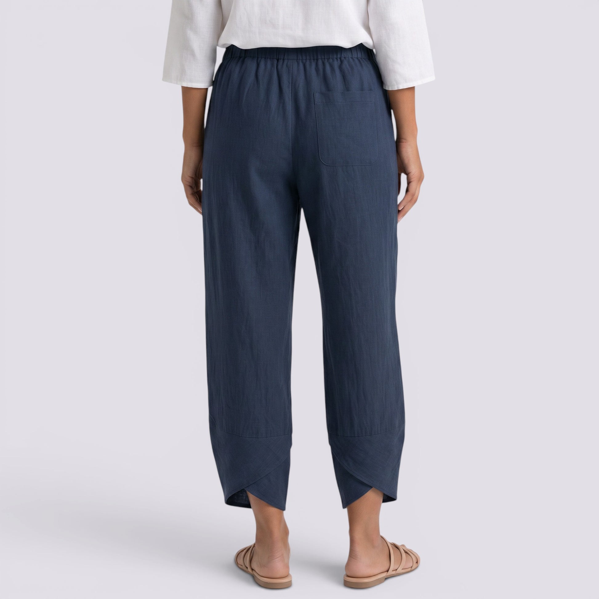 Pantalón Lino Mujer Pierna Ancha