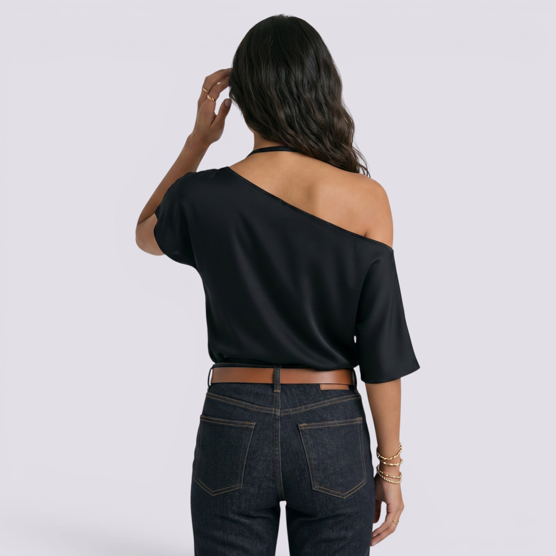 Camiseta Mujer Hombros Descubiertos Manga Corta