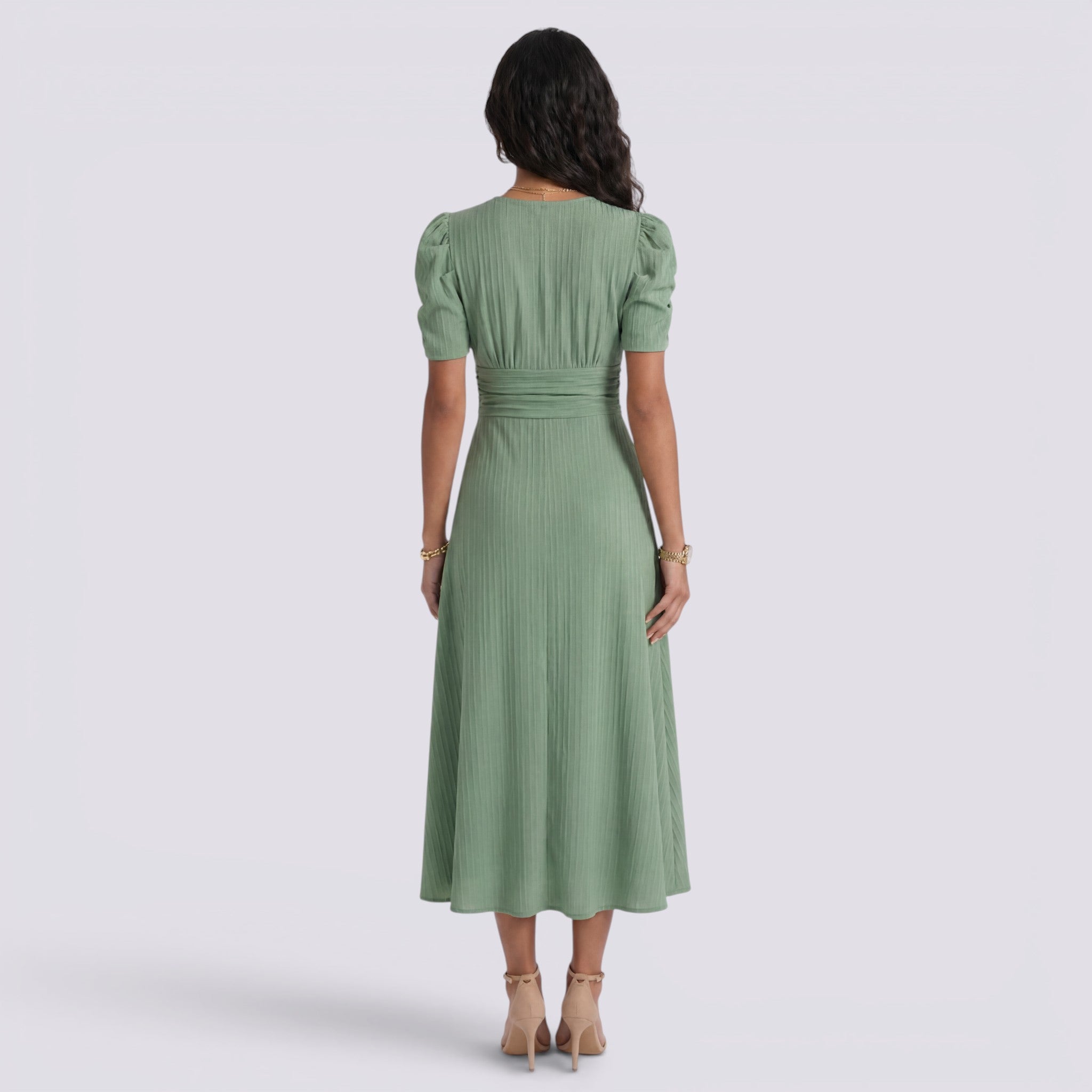Vestido Midi Mujer Elegante