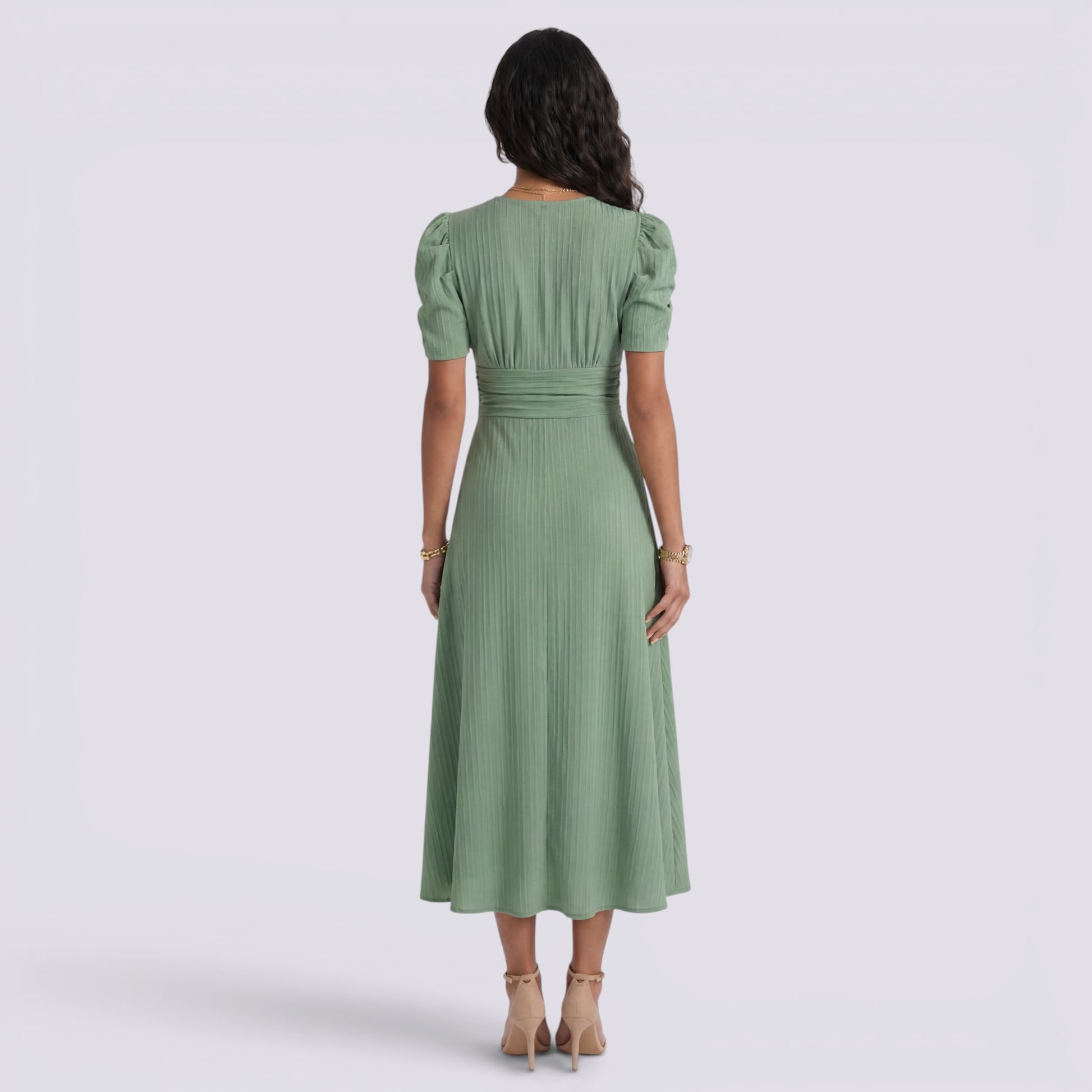 Vestido Midi Mujer Elegante