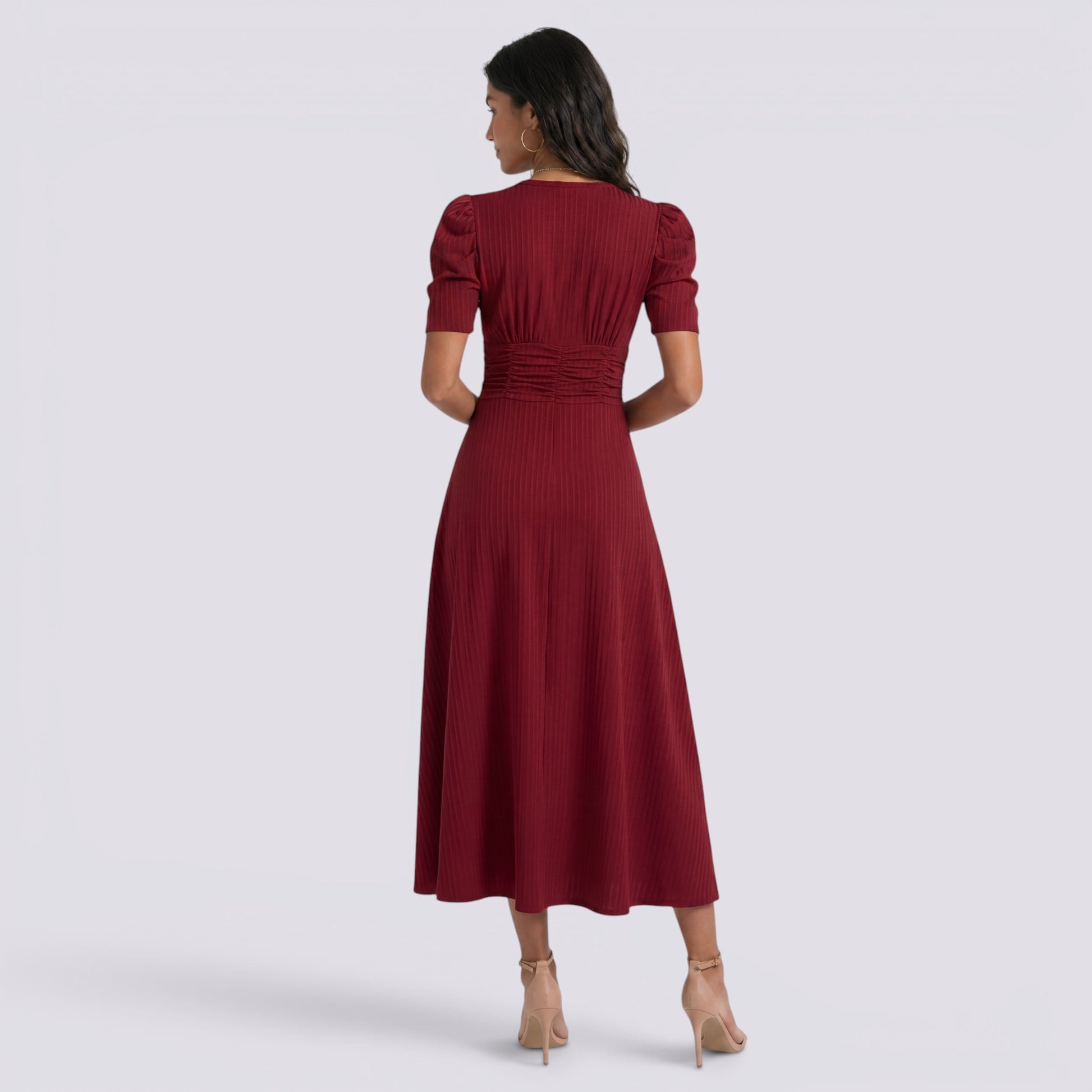 Vestido Midi Mujer Elegante