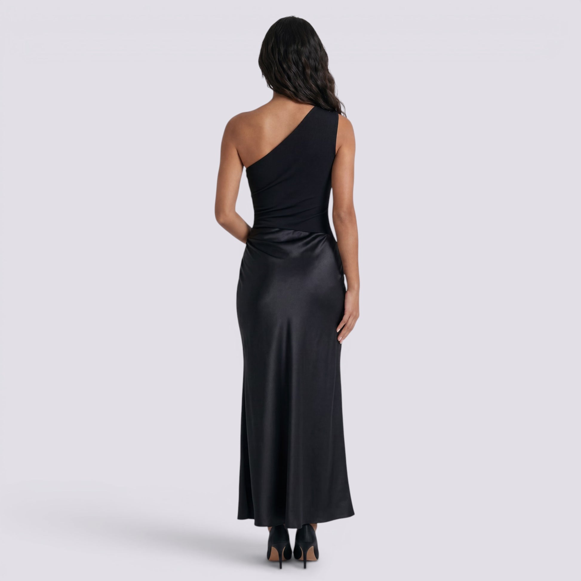 Vestido Largo Satinado Mujer Fiesta