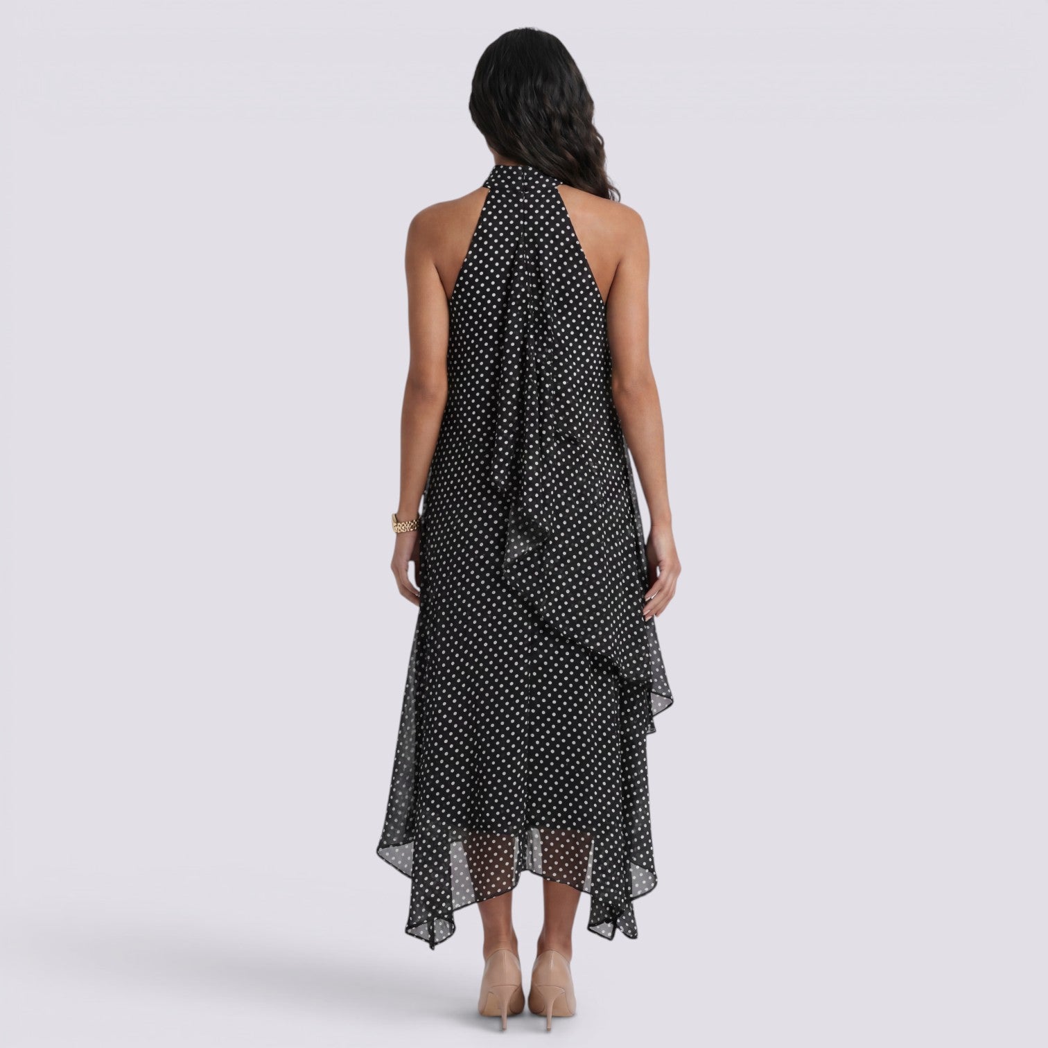 Vestido Midi Halter Mujer Verano Elegante