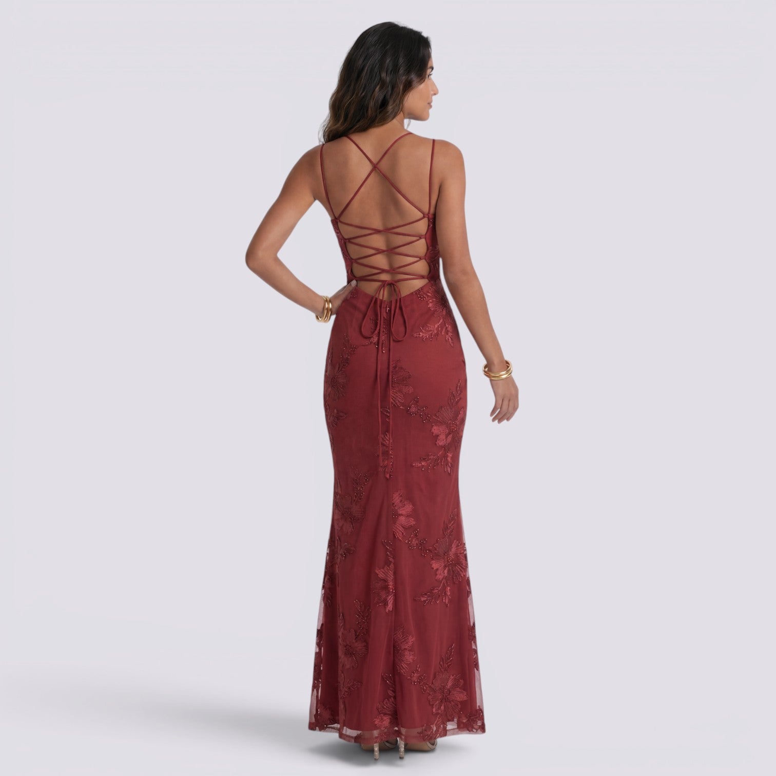 Vestido Largo Floral Mujer Fiesta