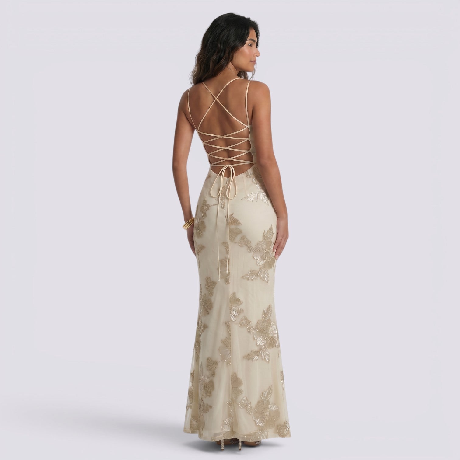 Vestido Largo Floral Mujer Fiesta