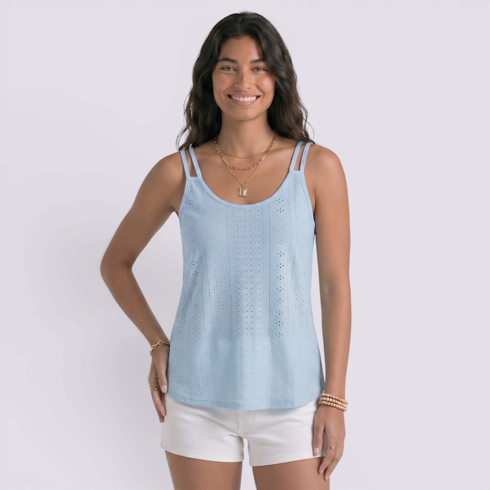 Camiseta Sin Mangas Mujer Verano Calada