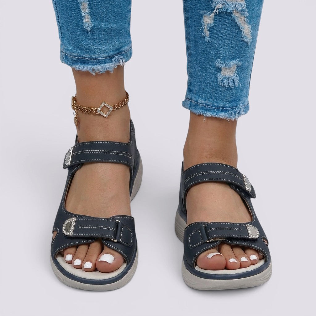 Sandalias Plataforma Mujer con Velcro