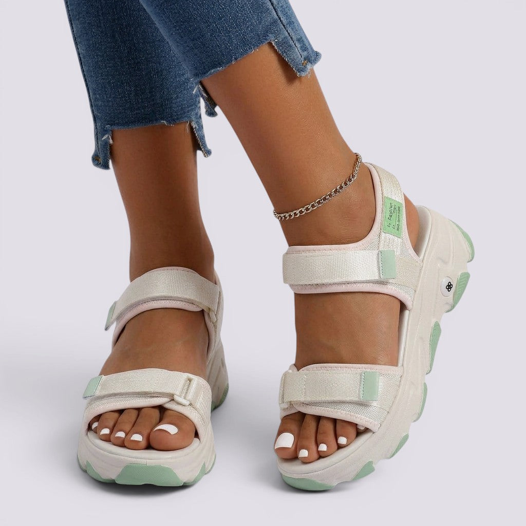 Sandalias Mujer Planas con Velcro