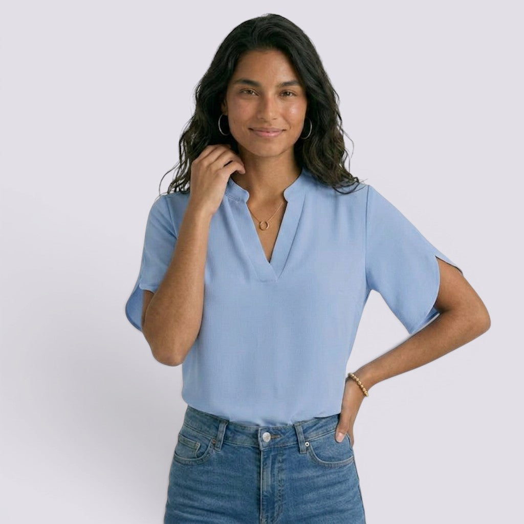 Blusa Mujer V Cuello Verano Elegante