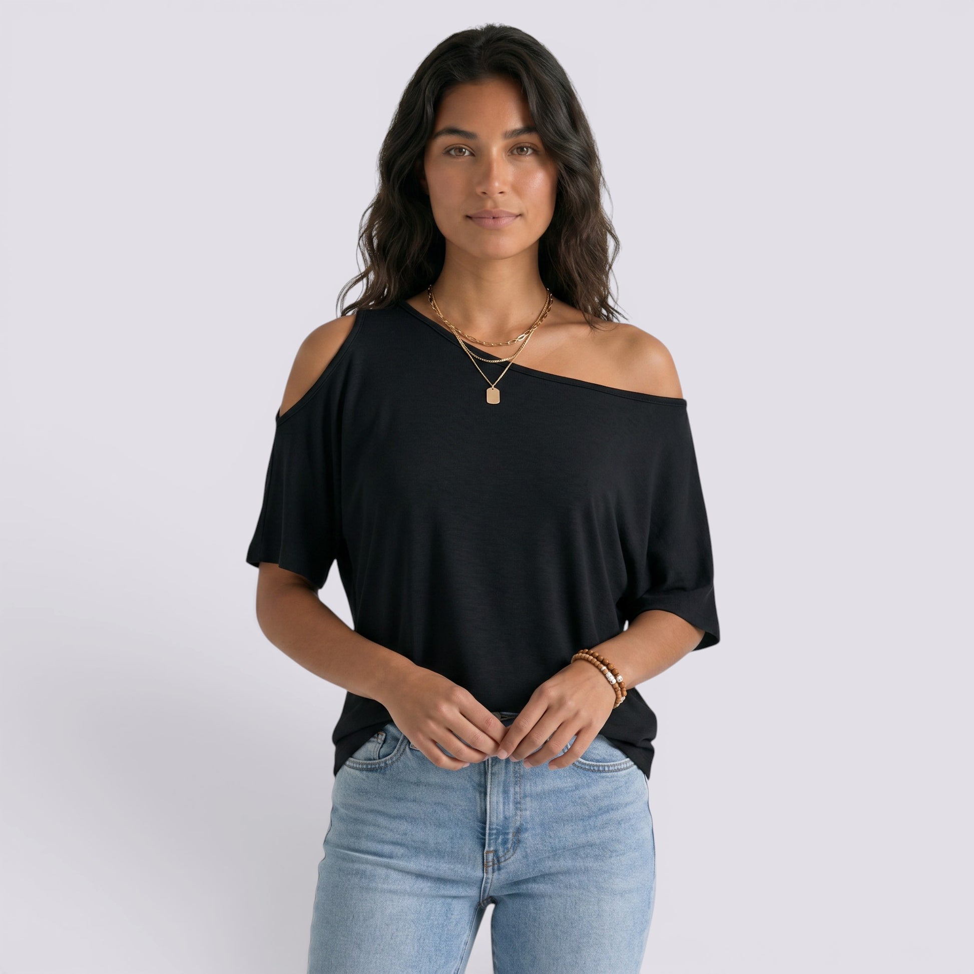 Camiseta Hombros Descubiertos Mujer