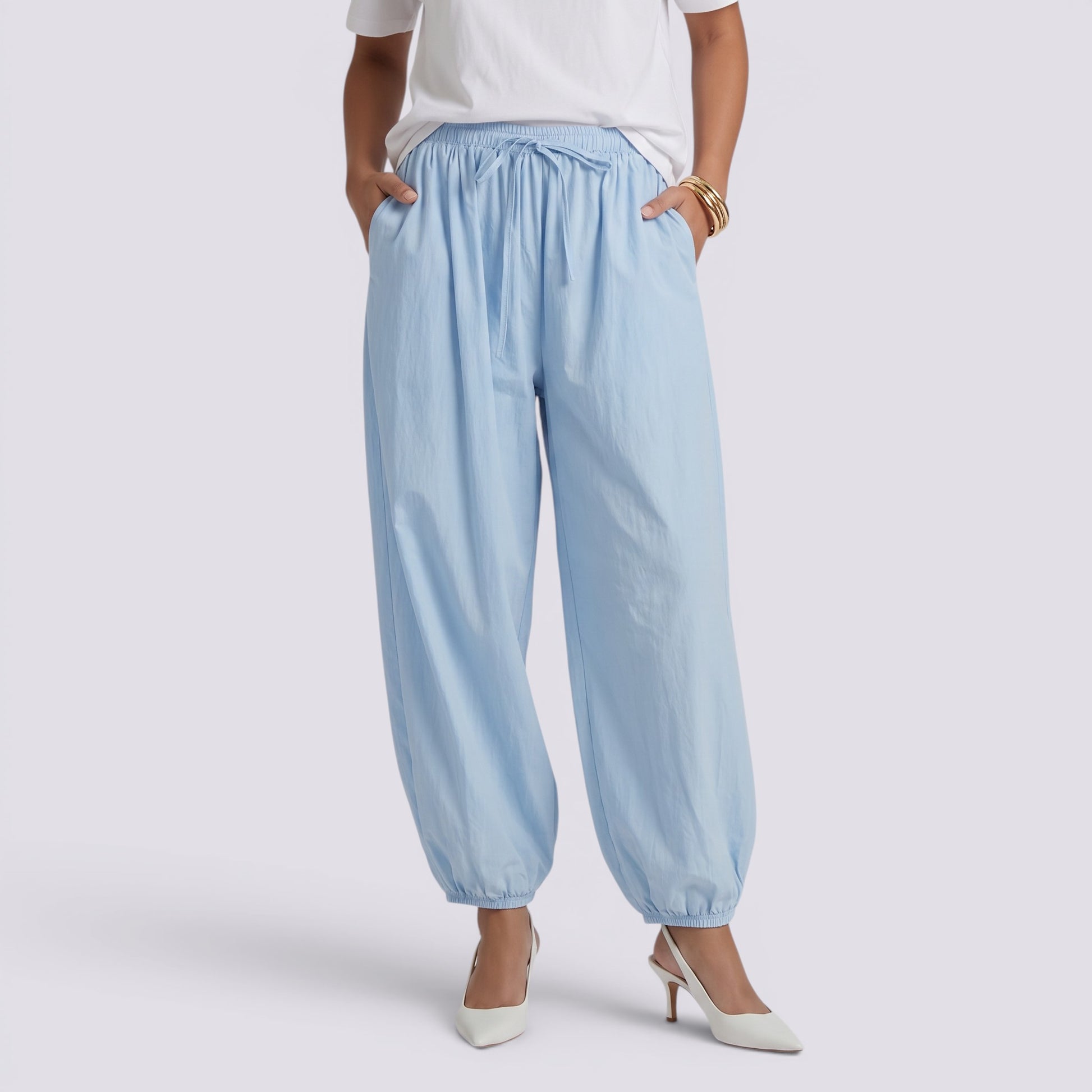 Pantalón Ancho Mujer Algodón Casual