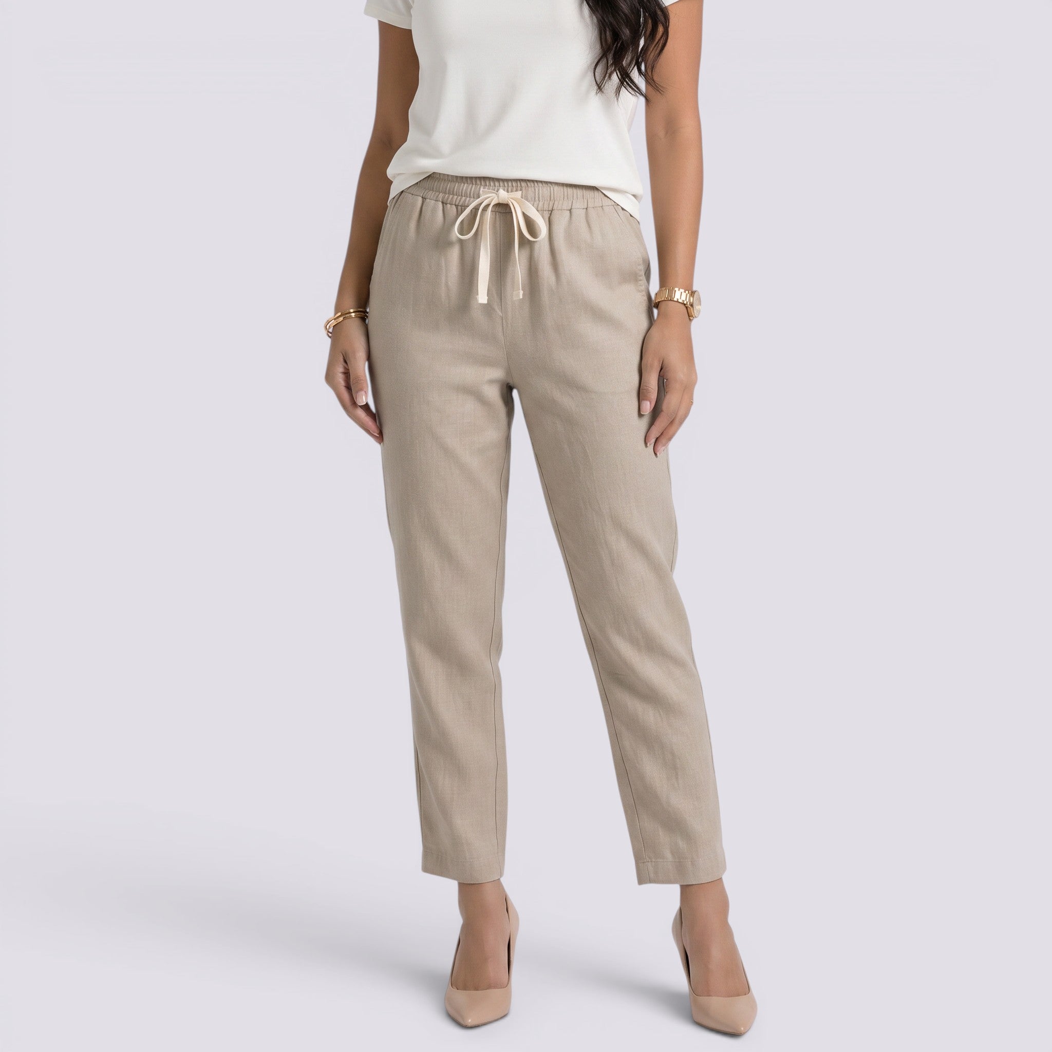 Pantalón Casual Mujer Cintura Elástica