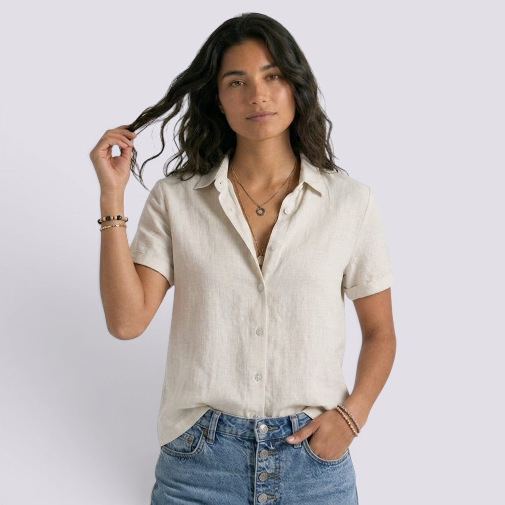 Camisa Mujer Lino Elegante