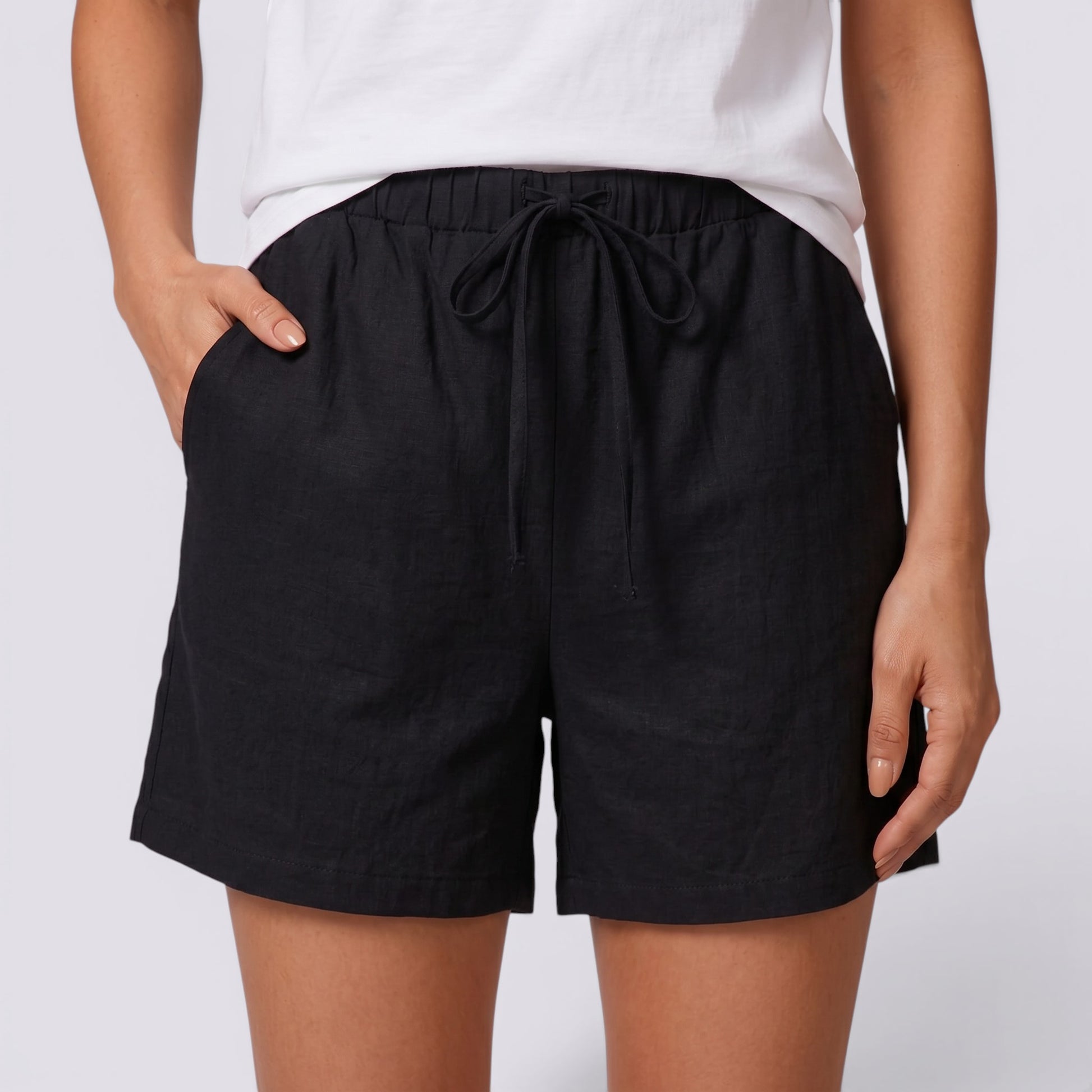 Pantalones Cortos Mujer Lino Verano