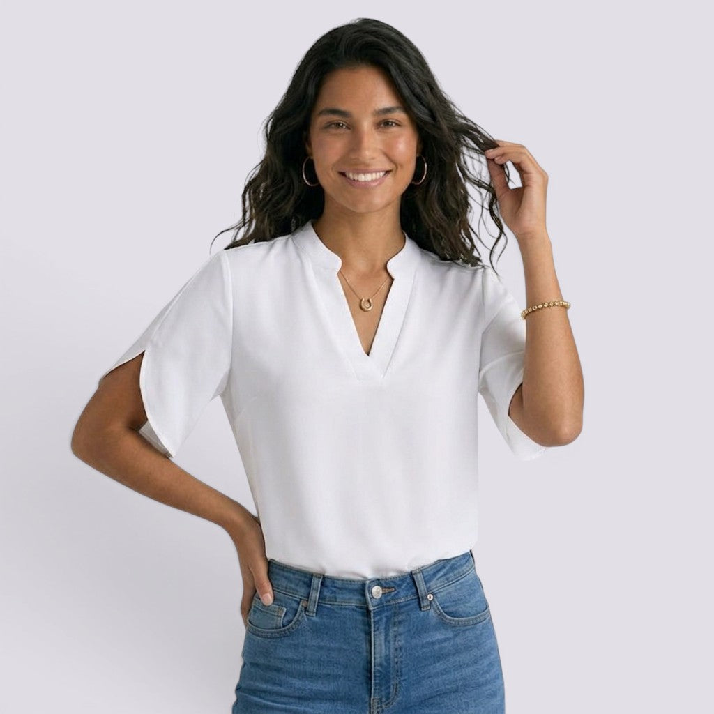 Blusa Mujer V Cuello Verano Elegante