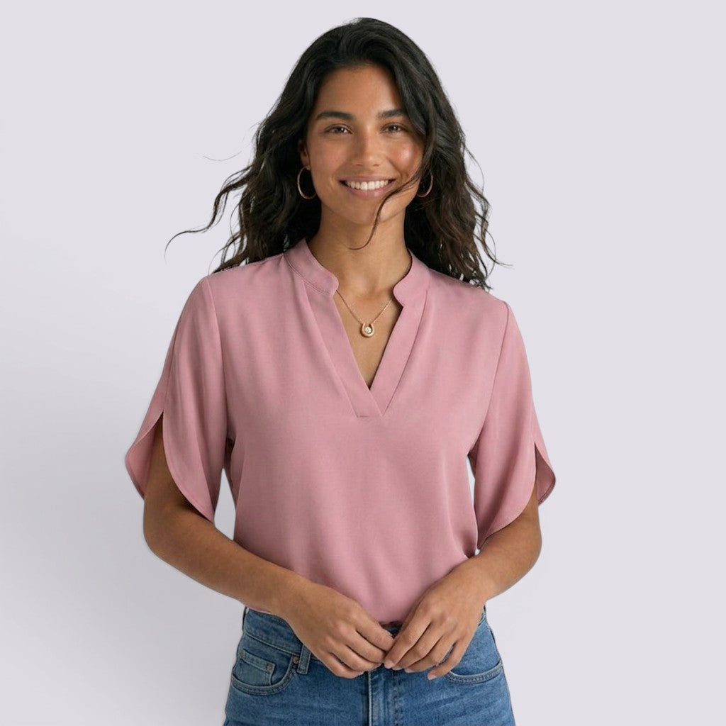 Blusa Mujer V Cuello Verano Elegante