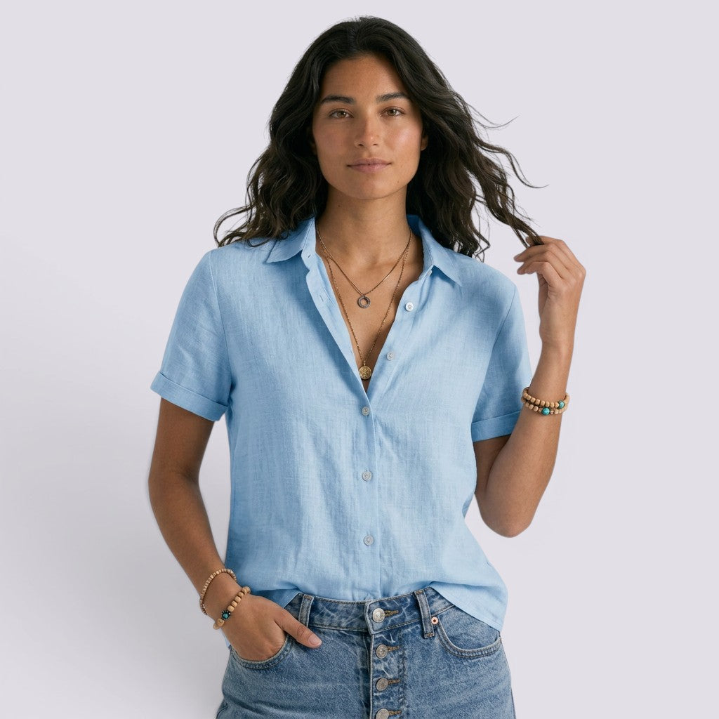 Camisa Mujer Lino Elegante
