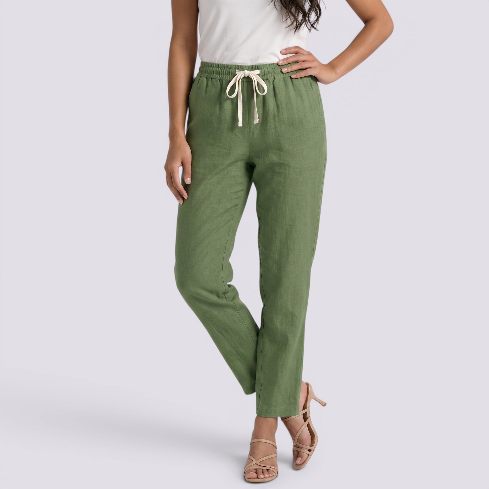 Pantalón Casual Mujer Cintura Elástica