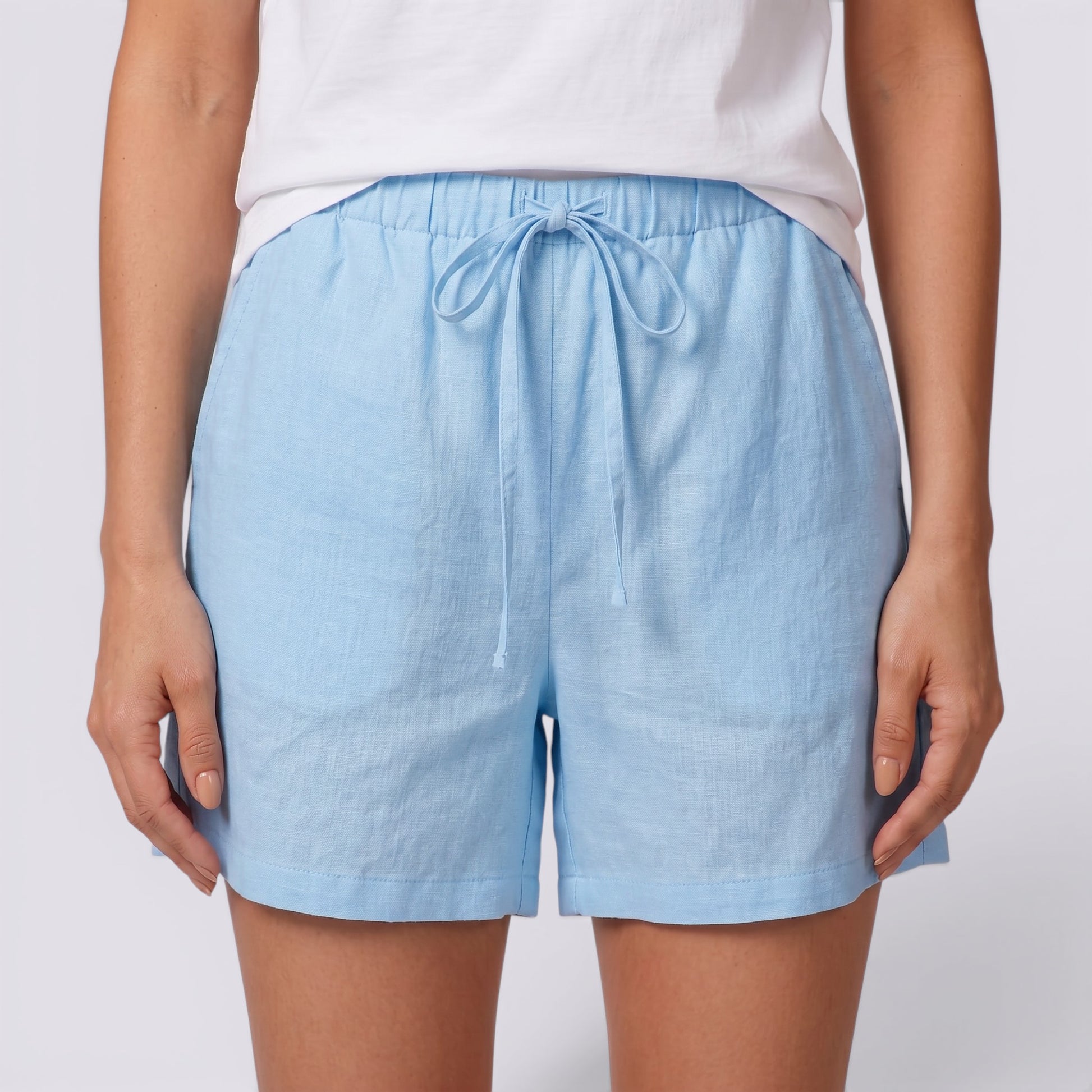 Pantalones Cortos Mujer Lino Verano