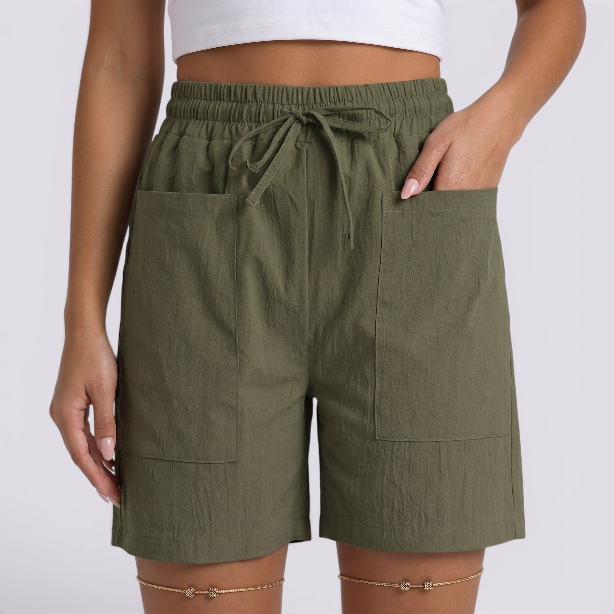 Pantalones Cortos Mujer Verano Lino