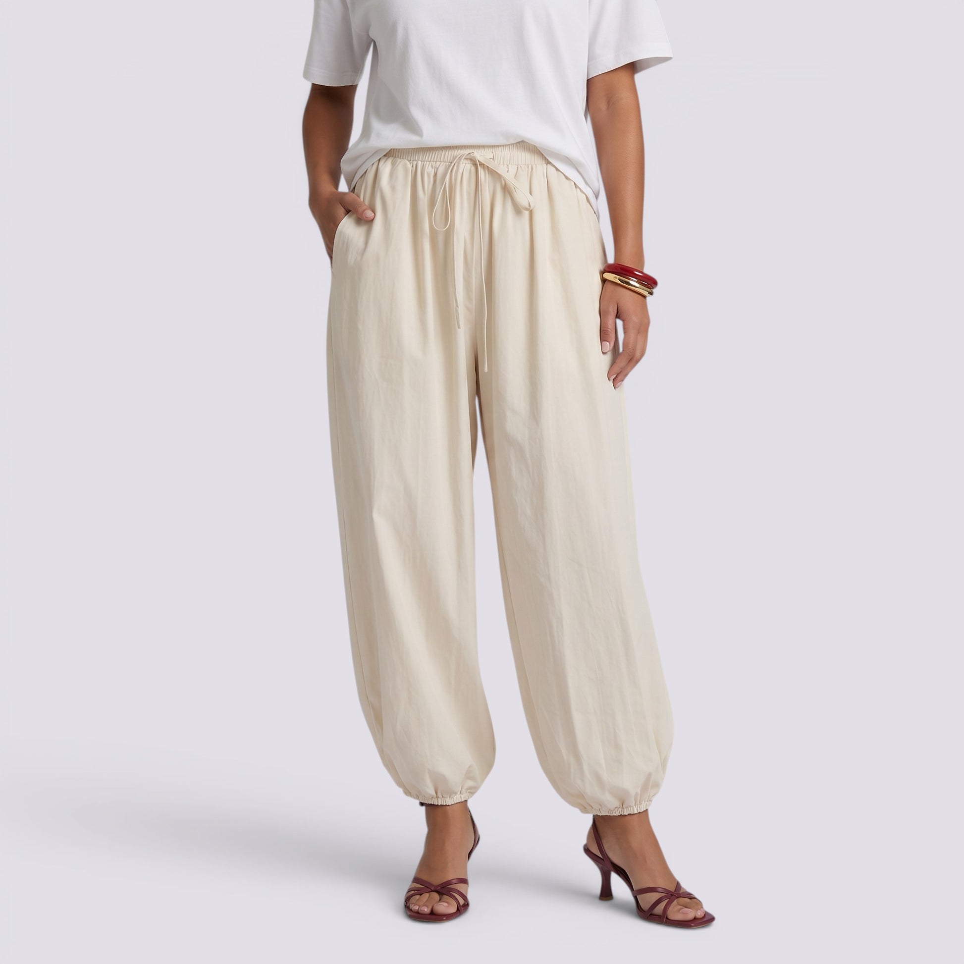 Pantalón Ancho Mujer Algodón Casual