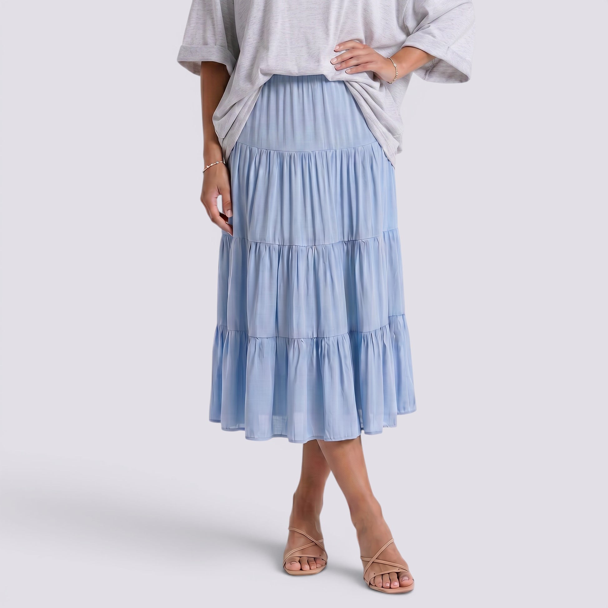 Falda Mujer Plisada Verano