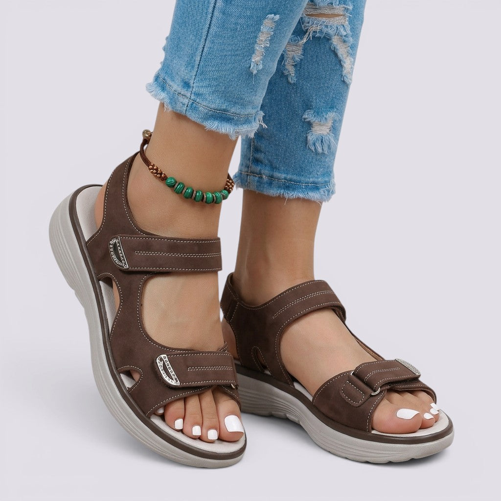Sandalias Plataforma Mujer con Velcro
