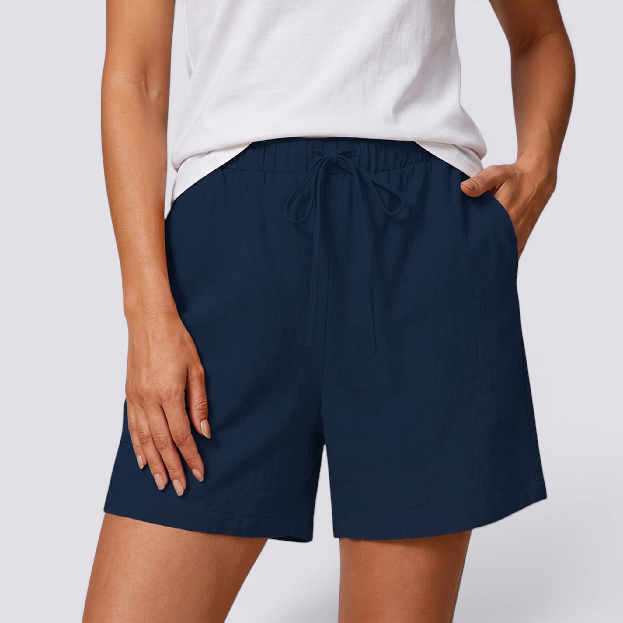 Pantalones Cortos Mujer Lino Verano