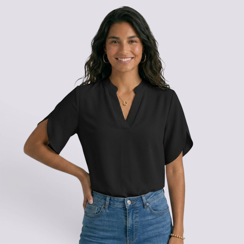 Blusa Mujer V Cuello Verano Elegante